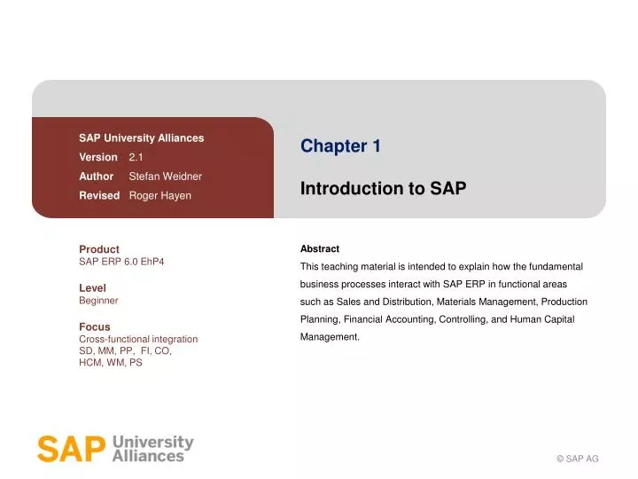 chapter 1 introduction to sap