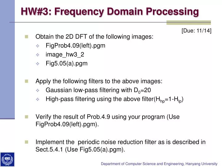 hw 3 frequency domain processing