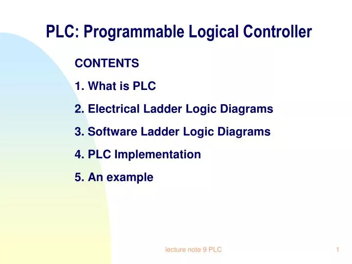 plc programmable logical controller