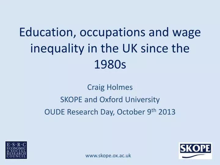 education occupations and wage inequality in the uk since the 1980s