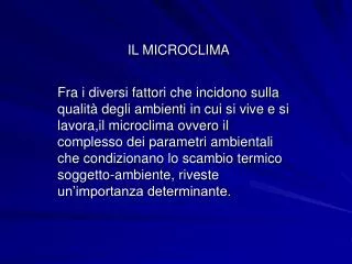 il microclima