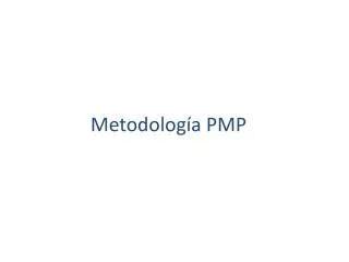 metodolog a pmp