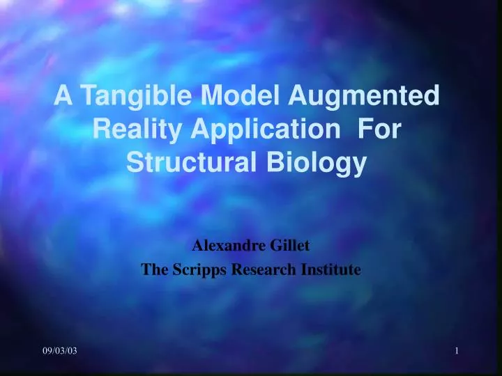 a tangible model augmented reality application for structural biology