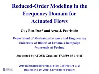 Reduced-Order Modeling in the Frequency Domain for Actuated Flows