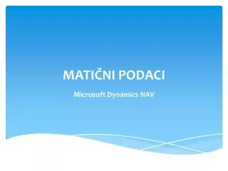 mati ni podaci