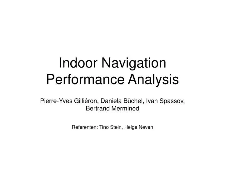 indoor navigation performance analysis