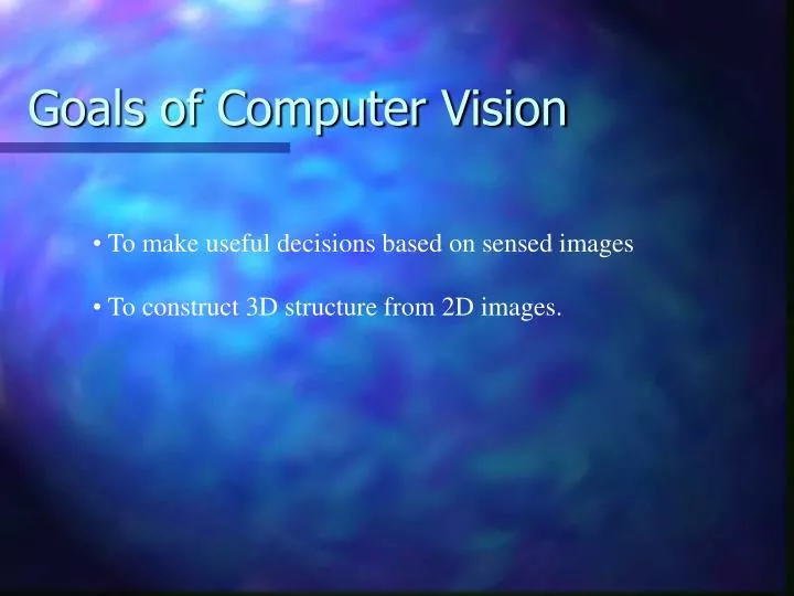 goals of computer vision