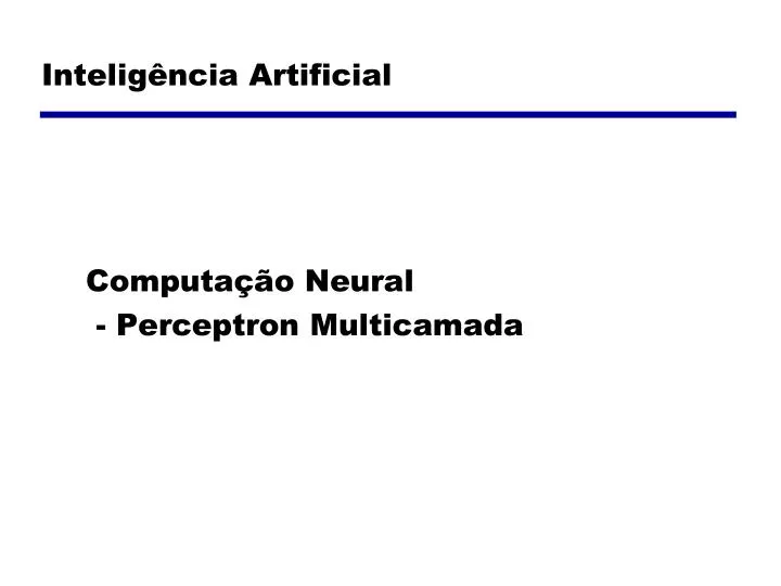 computa o neural perceptron multicamada