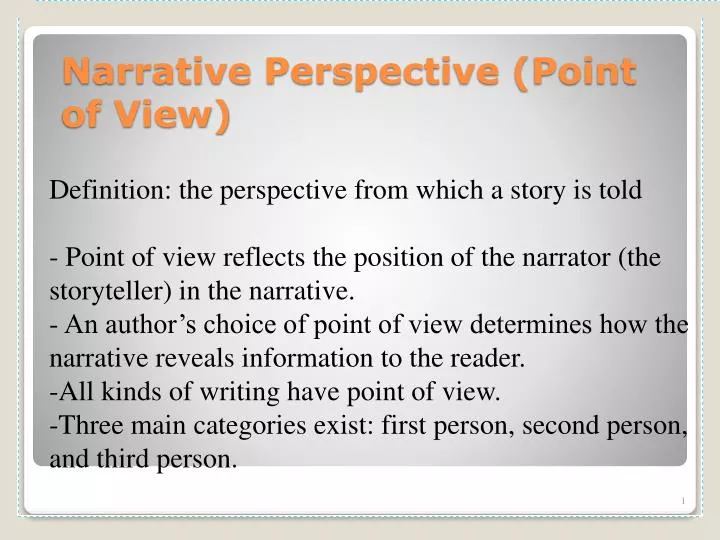 narrative perspective point of view