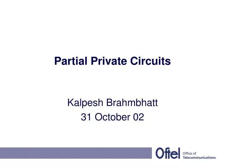 partial private circuits
