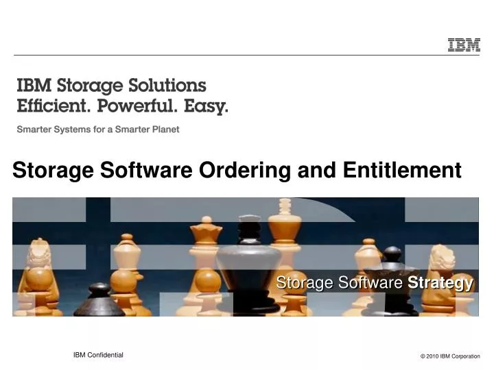 storage software ordering and entitlement