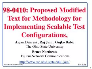 98-0410: Proposed Modified Text for Methodology for Implementing Scalable Test Configurations .