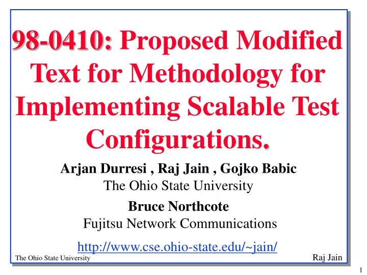 98 0410 proposed modified text for methodology for implementing scalable test configurations