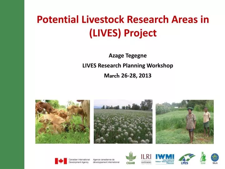 potential livestock research areas in lives project