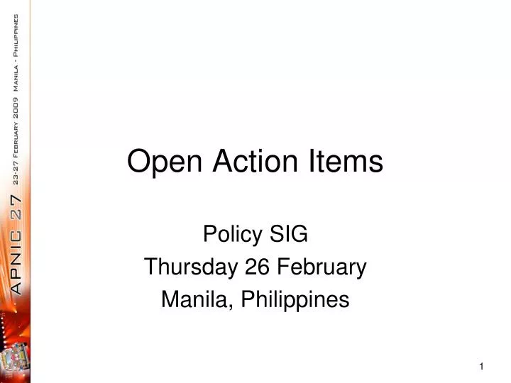 open action items