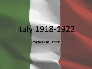 Italy 1918-1922