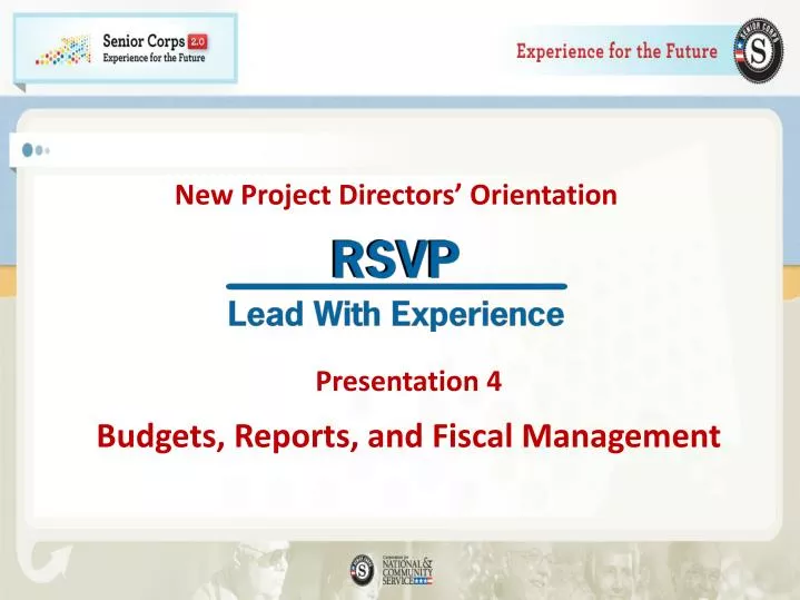 new project directors orientation