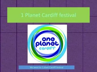 1 Planet Cardiff festival