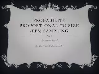 probability proportional to size pps sampling