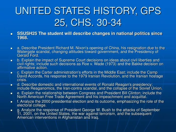 united states history gps 25 chs 30 34