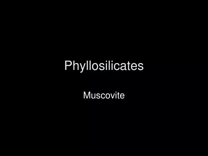 phyllosilicates
