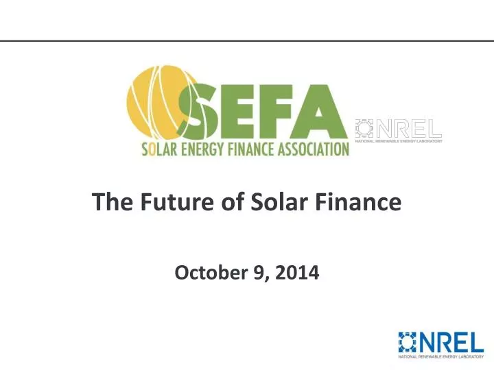 the future of solar finance