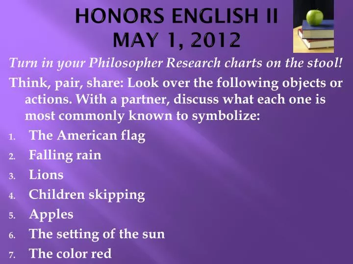 honors english ii may 1 2012
