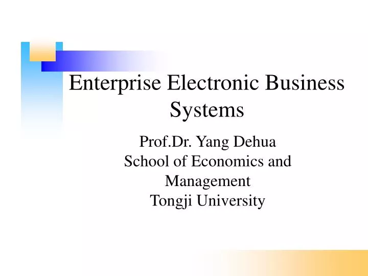 enterprise electronic business systems