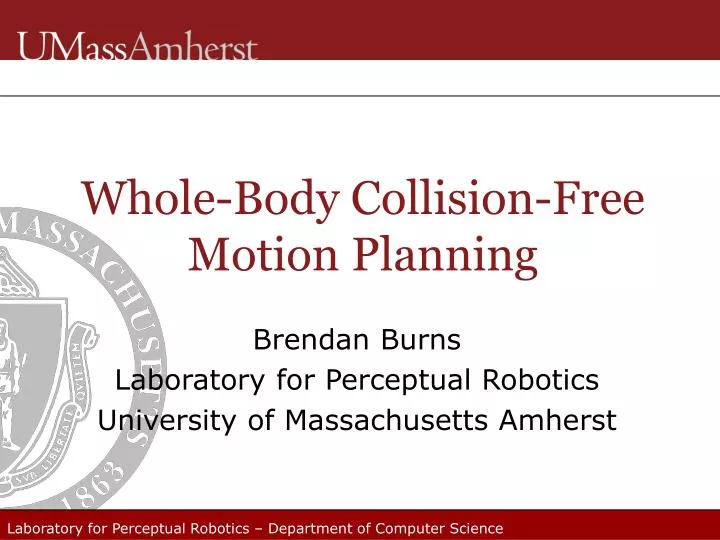 whole body collision free motion planning