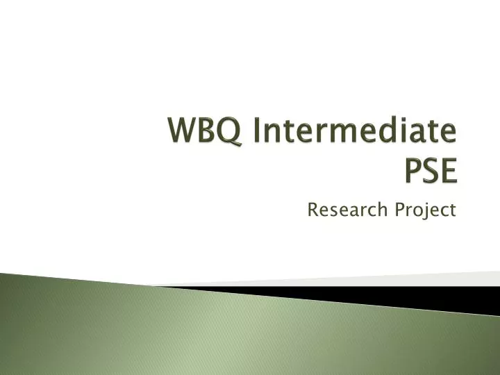 wbq intermediate pse