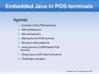 Embedded Java in POS-terminals