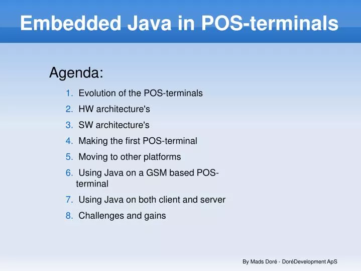 embedded java in pos terminals