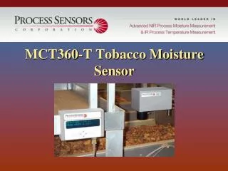MCT360-T Tobacco Moisture Sensor