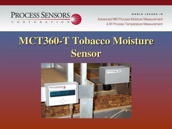 mct360 t tobacco moisture sensor