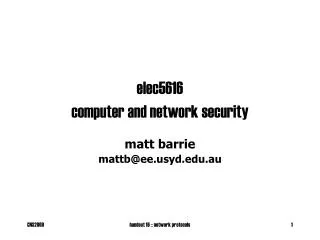 elec5616 computer and network security