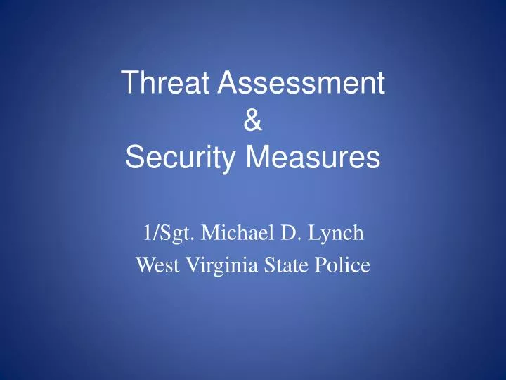 threat assessment security measures