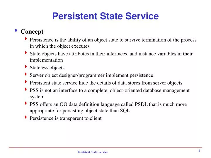 persistent state service
