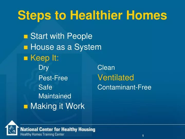 steps to healthier homes
