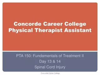 Concorde Career College Physical Therapist Assistant