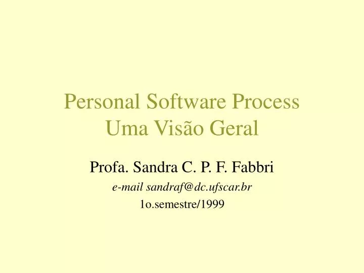 personal software process uma vis o geral