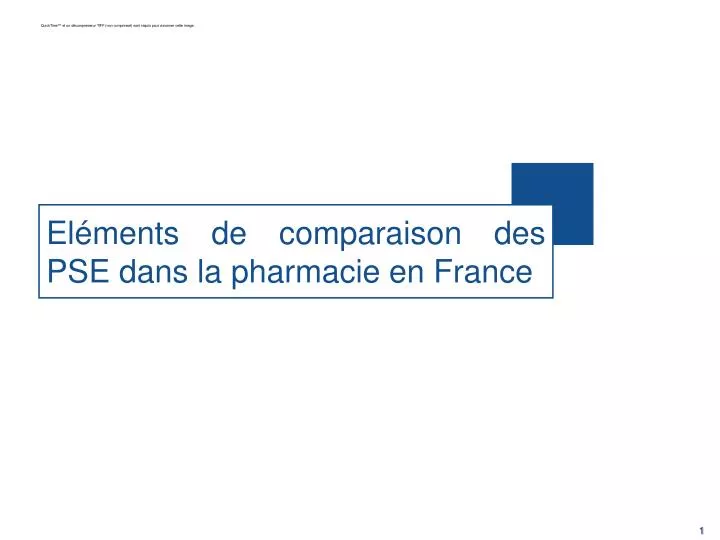 el ments de comparaison des pse dans la pharmacie en france