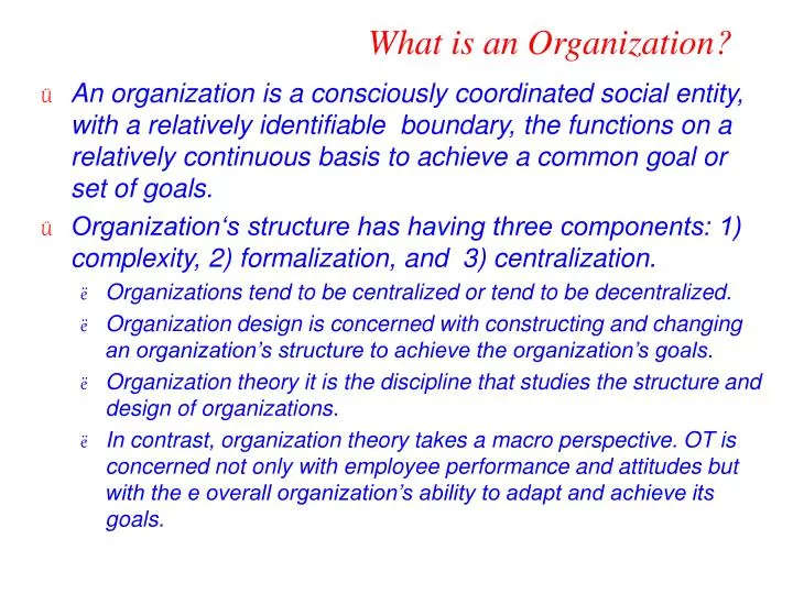 what is an organization