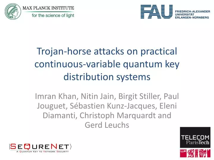 trojan horse attacks on practical continuous variable quantum key distribution systems