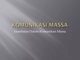 komunikasi massa