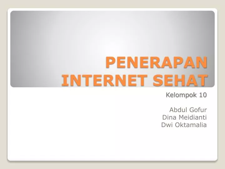 penerapan internet sehat