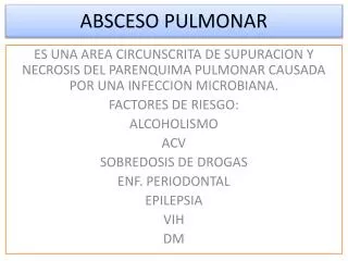 absceso pulmonar