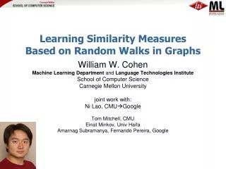 Learning Similarity Measures Based on Random Walks in Graphs