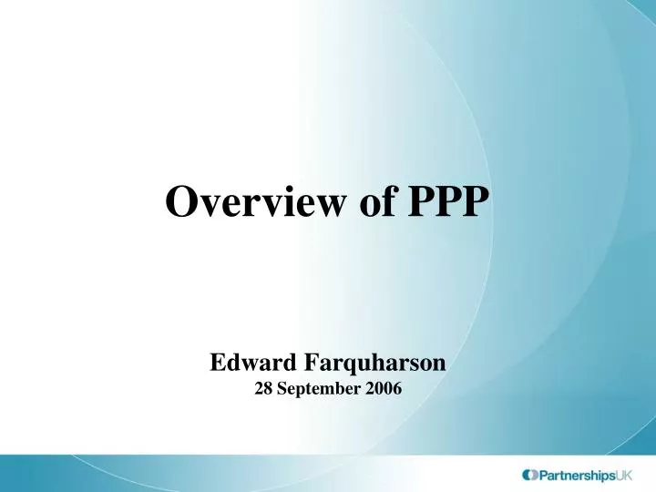 overview of ppp