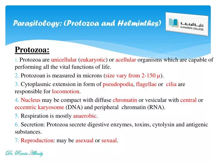 parasitology protozoa and helminthes