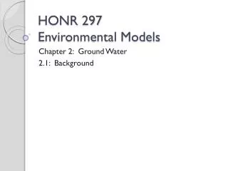 HONR 297 Environmental Models